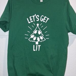 Green 'Let's Get Lit' Graphic T-Shirt